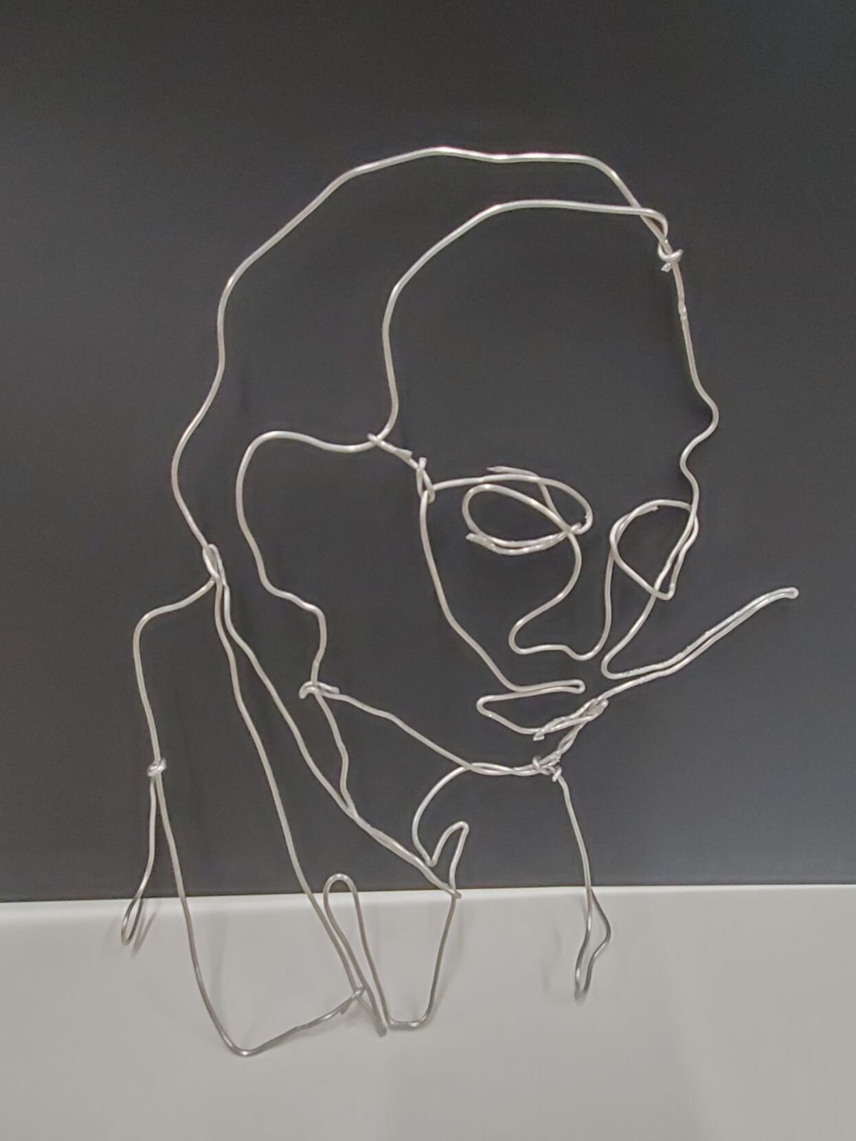 Wire portraits in Bradford
